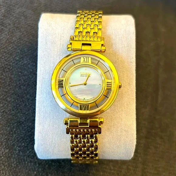 Citizen Stiletto Eco-Drive Watch EG3082-50D CITIZEN Stiletto Eco Drive MOP Dial SS Women main image 4
